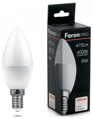 Лампа светодиодная Feron LB-1306 E14 6Вт 4000K 38045 фото Лампа светодиодная Feron LB-1306 E14 6Вт 4000K 38045. Фото №2